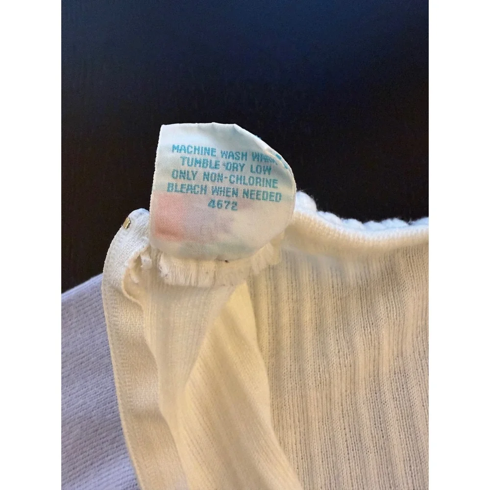 Up Scale Baby Chick Romper Size 0-6 Months Lilac/Cream Knit‎ Long Sleeve